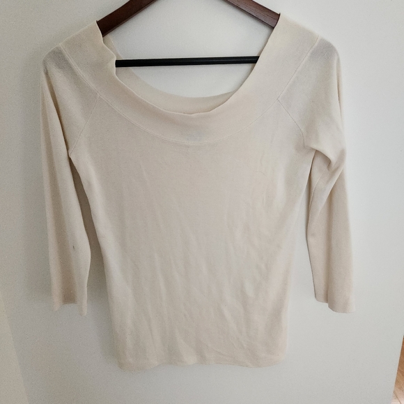 Ralph Lauren Tops - Ralph Lauren womens white boat neck half sleeve shirt